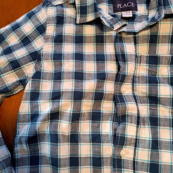 Boys Plaid Button Down Long Sleeve Size 5/6 *Same Day Shipping* - Picture 4 of 9